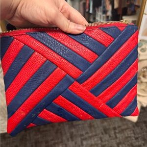 Red and Blue Women's Clutch
